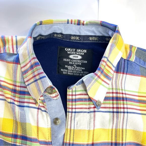 Grit Iron Workwear 1929 Button Down Shirt Fleece Lined Heavy Construction XL - Picture 3 of 10